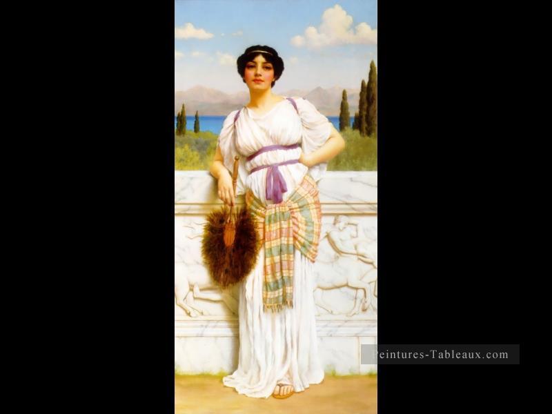 Beauté grecque 1905 néoclassique dame John William Godward Peintures à l'huile